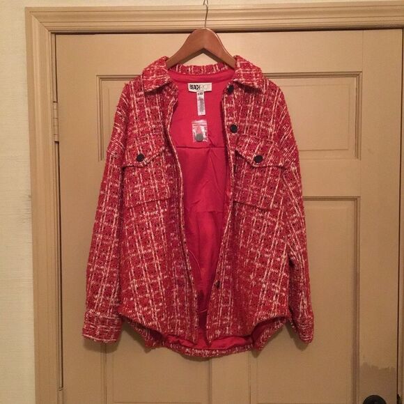 NWOT Beach Riot Noelle Jacket In Merry Sparkle Tweed - Picture 2 of 6